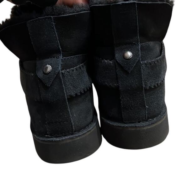 UGG MCKAY BOOTIES BLACK  SUEDE LEATHER SHEEPSKIN STYLE 1012358 WOMEN SIZE 10 10 - Picture 9 of 12